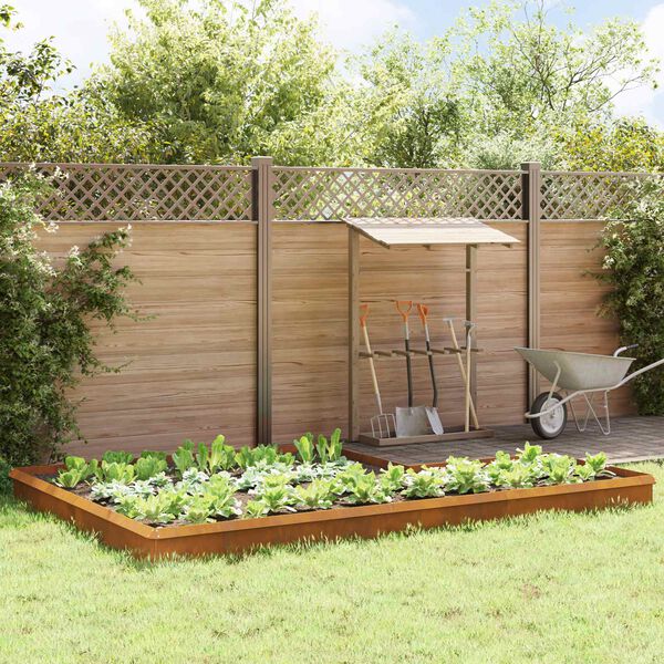 vidaXL Płoty ślimakowe 16 pcs Rdzawy