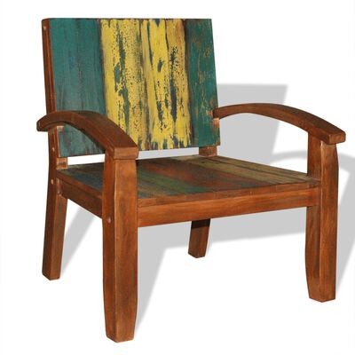 vidaXL Krzesło, lite drewno z odzysku