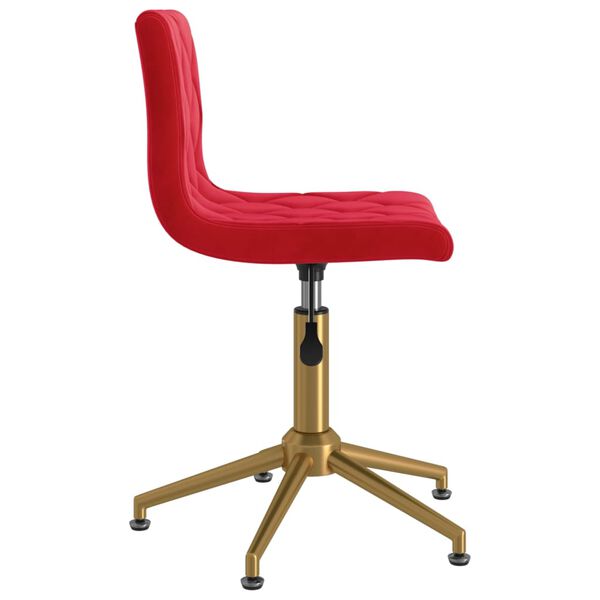 vidaXL Obrotowe krzesła stołowe, 4 szt., winna czerwień, aksamitne