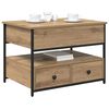 vidaXL Stolik kawowy z szufladą Dąb rzemieślniczy 70 x 50 x 54.5 cm