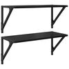 vidaXL P&oacute;łki ścienne 2 szt. Czarny Dąb 60 x 25 x 25,5 cm