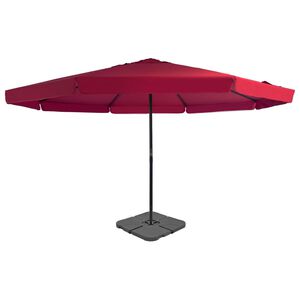 vidaXL Parasol ogrodowy z przenośną podstawą, czerwony