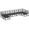 vidaXL Zestaw Sof na Ogr&oacute;d z poduszką 7 pcs Czarny Aluminium
