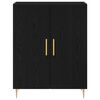 vidaXL Highboard 2 pcs Czarny Dąb Materiał drewnopochodny