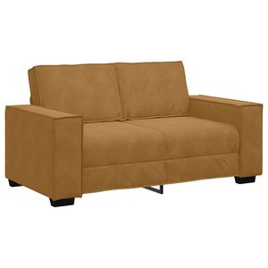 vidaXL Sofa 2-osobowa, brązowy, 160x78x84 cm, tapicerowana aksamitem