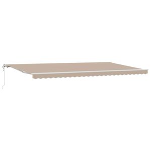vidaXL Markiza wysuwana Beżowy 600 &times; 350 cm Tkanina i aluminium