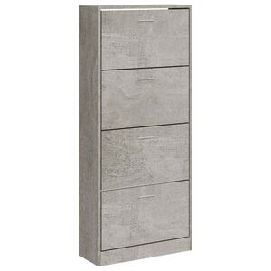 vidaXL Szafka na buty, szarość betonu, 63x24x147 cm