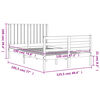 vidaXL Rama ł&oacute;żka z wezgłowiem, lite drewno