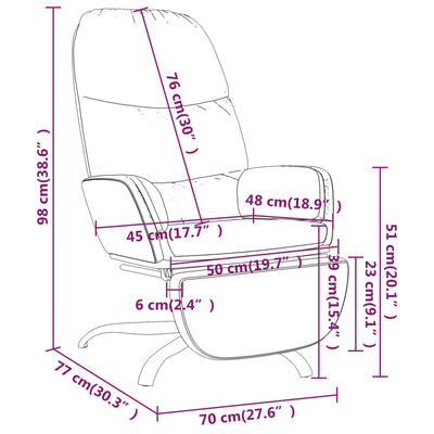 vidaXL Fotel wypoczynkowy z podnóżkiem, brązowy, obity tkaniną