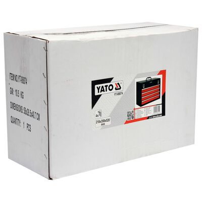YATO Skrzynka narzędziowa z 4 szufladami, 52 x 21,8 x 36 cm