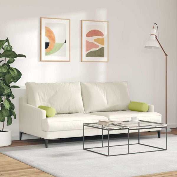 vidaXL Poduszki Wałkowe 2 pcs Jasnozielony &Oslash; 15 x 40 cm tkanina