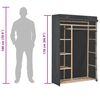 vidaXL Szafa na ubrania, szara, 110 x 40 x 170 cm, tkanina