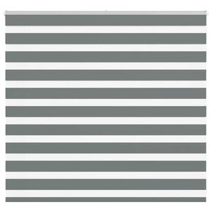 vidaXL Roleta zebra, ciemnoszara, szerokość tkaniny 155,9cm, poliester