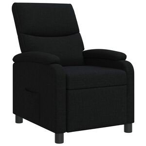 vidaXL Fotel recliner Czarny tkanina