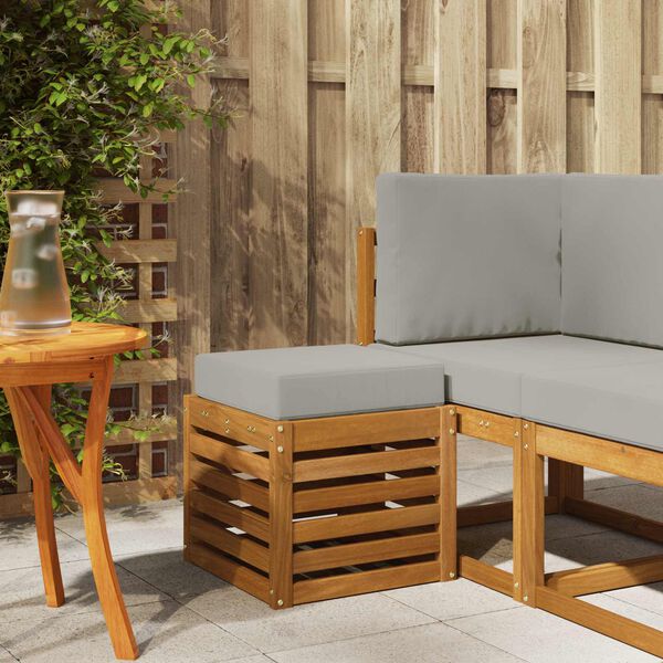 vidaXL Stołek Ławka na Zewnątrz Lite Drewno Akacji Naturalny