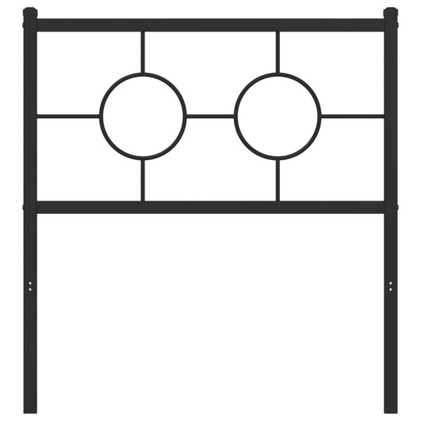 vidaXL Metalowe wymienne wezgłowie, czarne, 75 cm