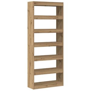 vidaXL Szafka na książki 6 poziomy 80 x 30 x 198 cm Dąb rzemieślniczy
