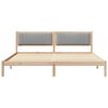 vidaXL Ramka ł&oacute;żka Jasnoszary 200 x 200 cm Lite drewno sosnowe