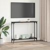 vidaXL Konsola Czarny Dąb 100 x 22,5 x 75 cm Materiał drewnopochodny