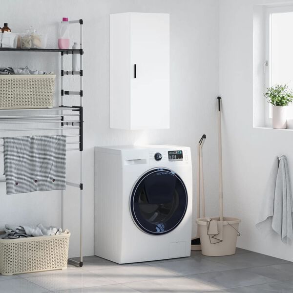 vidaXL Szafka wisząca, biała, 34,5x34x90 cm