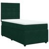 vidaXL Ł&oacute;żko kontynentalne z materacem, zielone, aksamit, 80x200 cm