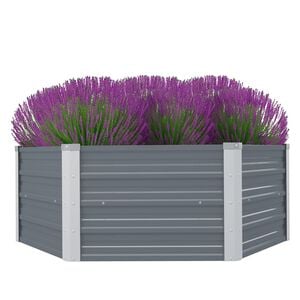 vidaXL Donica do podniesionej grządki 129x129x45cm, stal galwanizowana
