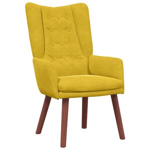 vidaXL fotel Ż&oacute;łty 63 x 67 x 94 cm Aksamit