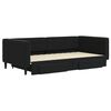 vidaXL Sofa rozsuwana z szufladami, czarna, 100x200 cm, aksamit