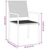 vidaXL Zestaw do jadalni w ogrodzie 3 pcs Czarny Rattan PE