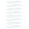 vidaXL P&oacute;łki na książki, 8 szt., białe, 60x40x1,5 cm, płyta wi&oacute;rowa