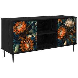 vidaXL Szafka pod telewizor LOCHEM 102 x 33 x 51 cm Czarny dąb