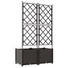 vidaXL Doniczka ogrodowa 2 pcs Brązowy 80 x 40 x 143 cm