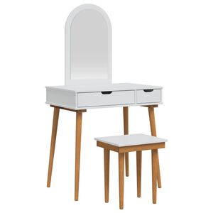 vidaXL Zestaw toaletki FAUSKE 3 szt. Biały 76 x 50 x 143 cm