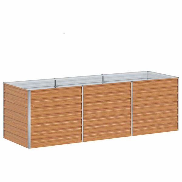 vidaXL Donica do podwyższonej rabaty, 240x80x77cm, stal galwanizowana