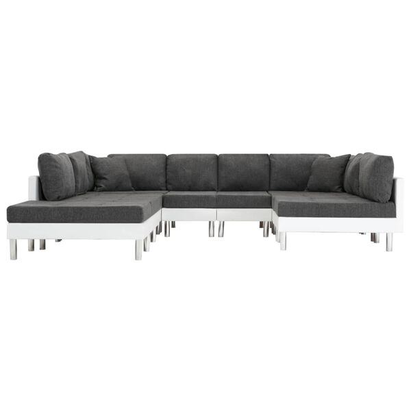 vidaXL Sofa modułowa, sztuczna sk&oacute;ra, biała