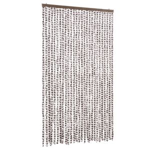 vidaXL Zasłona przeciwko owadom, taupe i biel, 118x220 cm, szenil