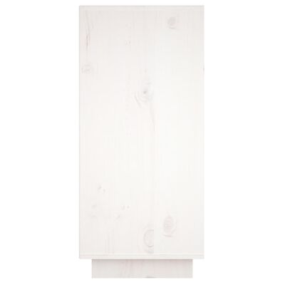 vidaXL Szafka, biała, 60x34x75 cm, lite drewno sosnowe