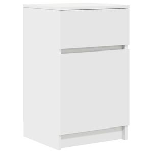 vidaXL Szafka nocna Biała 39x35x65 cm Drewno klejone