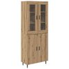 vidaXL Highboard 2 pcs Dąb rzemieślniczy 69,5 x 34 x 180 cm