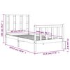 vidaXL Rama ł&oacute;żka bez materaca, biała, 90x200 cm, lite drewno sosnowe