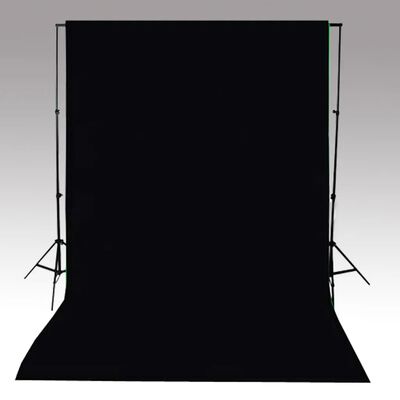 vidaXL Tło fotograficzne, bawełniane, 500 x 300 cm, czarne
