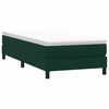 vidaXL Ł&oacute;żko typu Box Spring bez materaca Ciemnozielone 100x220 cm