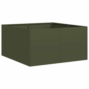 vidaXL Doniczka Oliwkowo-zielona 80x80x40 cm Stal walcowana na zimno