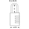 Master Lock Kł&oacute;dka na szyfr, aluminiowa, czarna, 40 mm, 7640EURDBLKLH