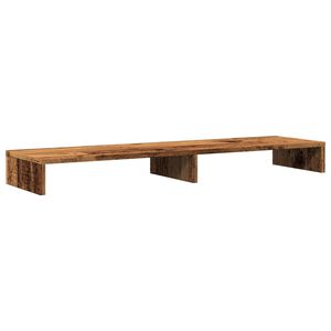 vidaXL Podstawka pod monitor, stare drewno, 100x27x10 cm