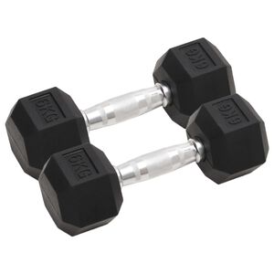 vidaXL Hantle, 2 szt., 12 kg, całkowite żeliwo