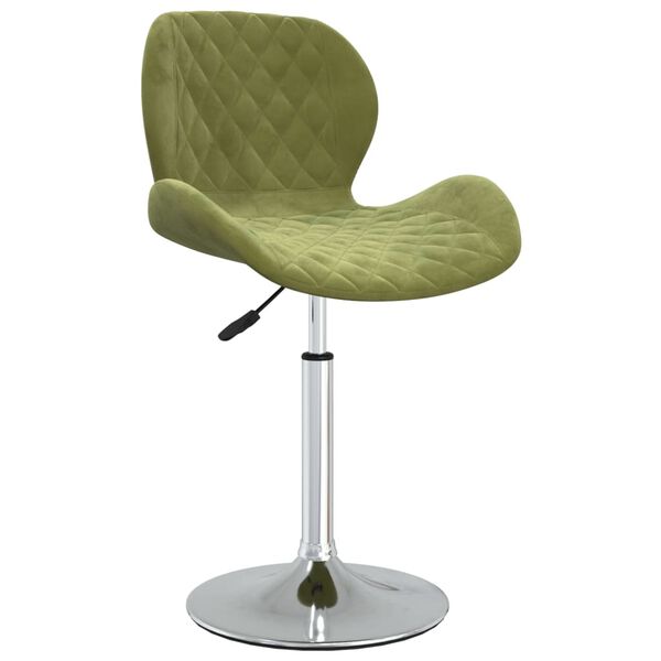 vidaXL Stołek barowy, jasnozielony, obity aksamitem