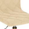 vidaXL Obrotowe krzesła stołowe, 4 szt., kremowe, obite aksamitem