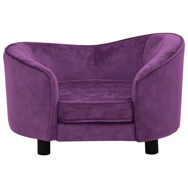 vidaXL Sofa dla psa, burgundowa, 69x49x40 cm, pluszowa