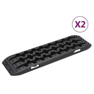 vidaXL Trapy, 2 szt., czarne, 106x30,5x7 cm, nylon